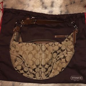 Coach Classic Mini Hobo in Tan & Brown